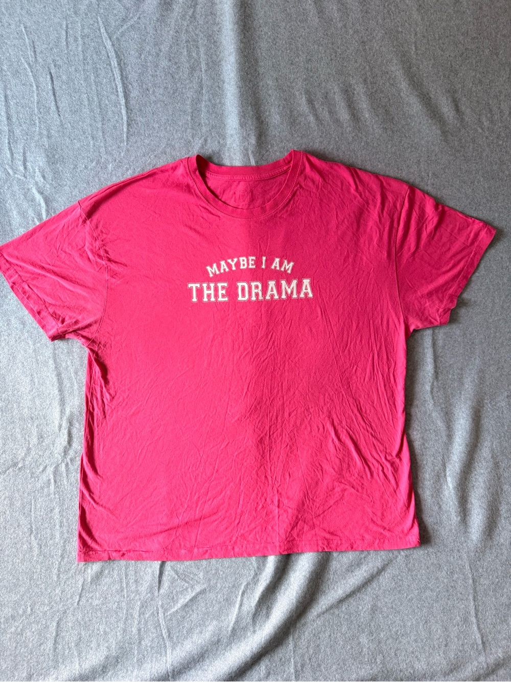 Maybe I Am The Drama Pink Graphic Tee Shirt Funny Oversized Y2K